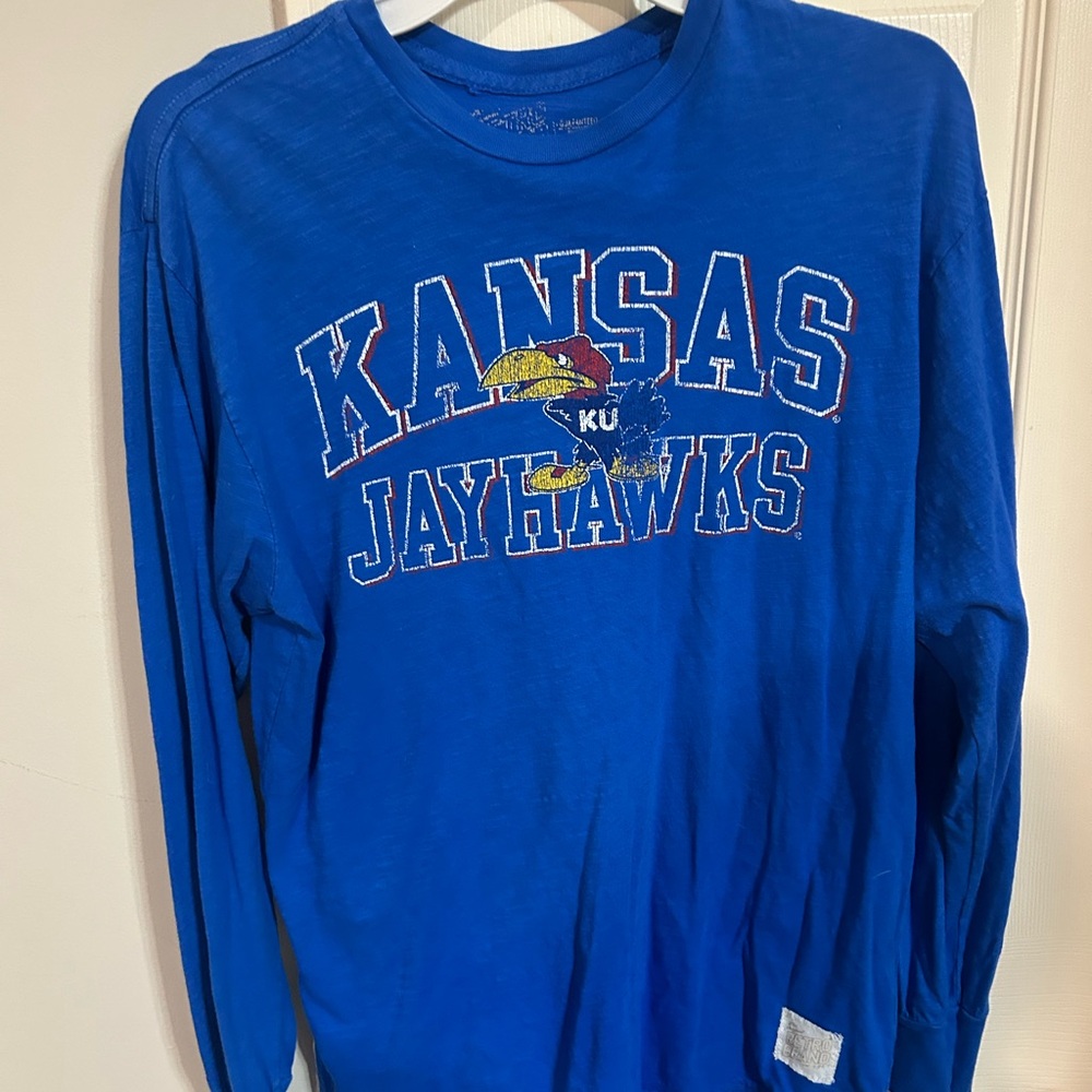 Blue Kansas Jayhawks Long Sleeve Shirt
